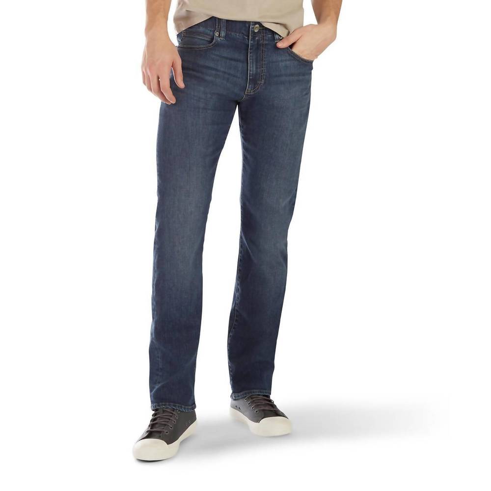 NEW LEE JEANS men's slim straight leg jeans in dark blue